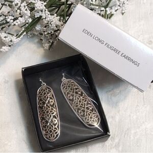 Avon Signature Collection Eden Long Filigree Earrings NIB